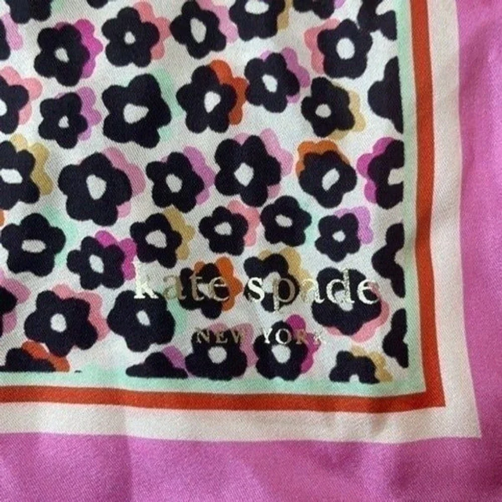 Kate Spade Floral Square Silk‎ Scarf